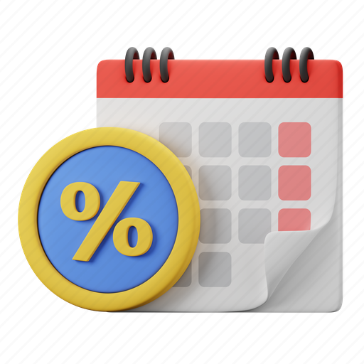Discount, offer, sale, calendar, promotion, countdown 3D illustration - Download on Iconfinder