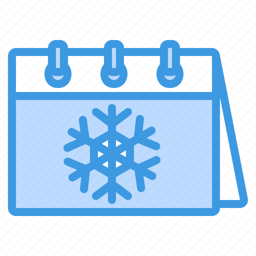 Calendar, cold, holiday, season, snow, snowflake, winter icon - Download on Iconfinder