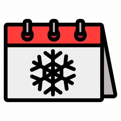 Calendar, cold, holiday, season, snow, snowflake, winter icon - Download on Iconfinder