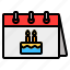 birth, birthday, cake, calendar, celebration, date, party 