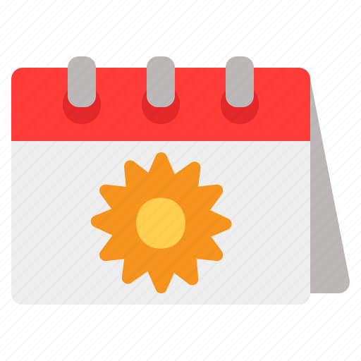 Calendar, date, holiday, season, summer, time, weather icon - Download on Iconfinder
