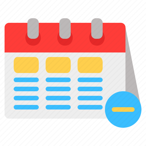 Calendar, date, delete, delete schedule, event, remove, schedule icon - Download on Iconfinder