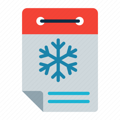 Calendar, day, event, snow, snowflake, winter icon - Download on Iconfinder