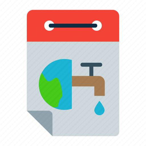 Calendar, day, earth day, environment day, event, save water icon - Download on Iconfinder