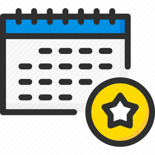 Calendar, date, favourite, planner, star icon - Download on Iconfinder