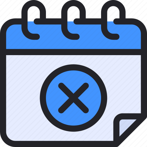 Calendar, date, schedule, cancel, delete icon - Download on Iconfinder