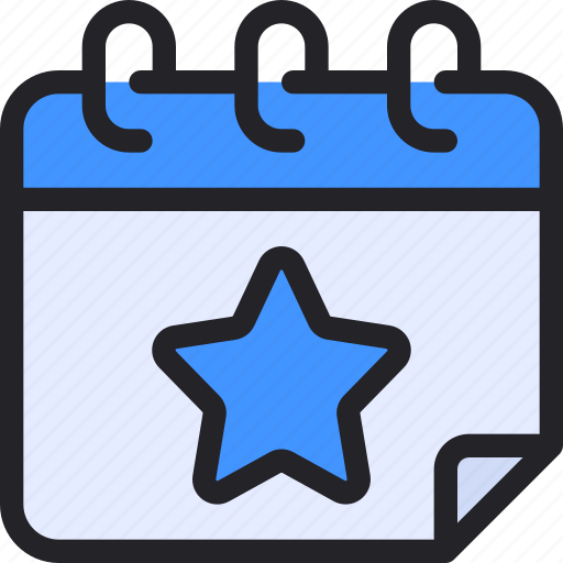 Calendar, date, schedule, favorite, star icon - Download on Iconfinder