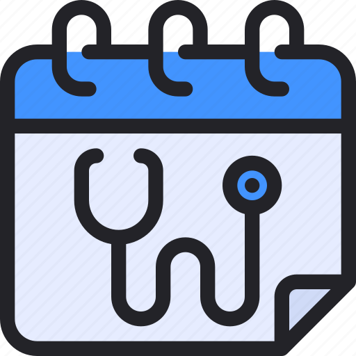 Calendar, date, schedule, medical, checkup, stethoscope icon - Download on Iconfinder