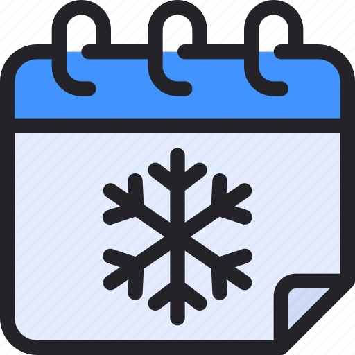 Calendar, date, schedule, winter, snowflake icon - Download on Iconfinder