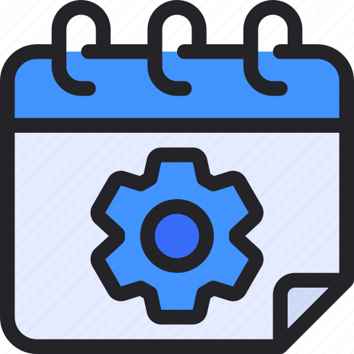 Calendar, gear, schedule, setting, organization icon - Download on Iconfinder