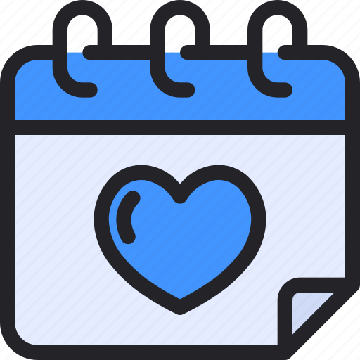 Calendar, heart, schedule, love, romance icon - Download on Iconfinder