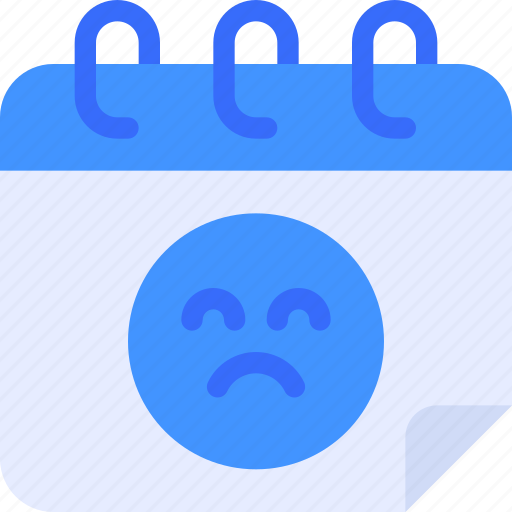Calendar, angry, face, schedule, bad, emoticon icon - Download on Iconfinder