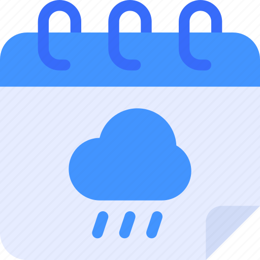 Calendar, date, schedule, rainy, cloud icon - Download on Iconfinder