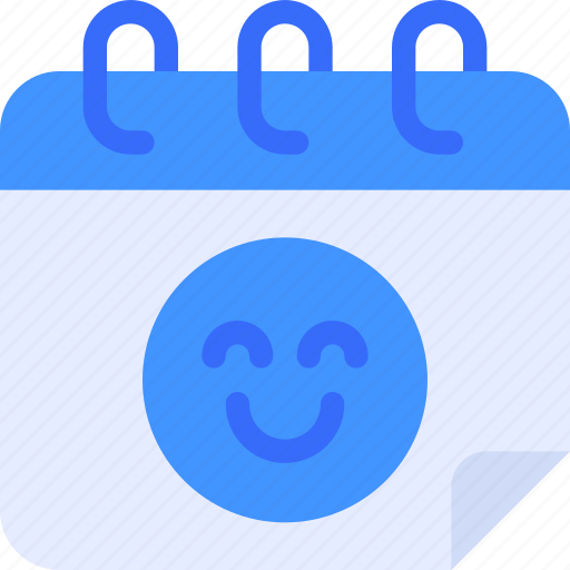 Calendar, happy, face, schedule, smile, emoticon icon - Download on Iconfinder