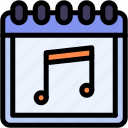 music, calendar, time, and, date, musical, note, song