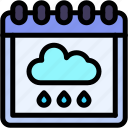 rainy, calendar, time, and, date, day, cloud
