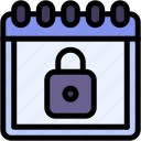 lock, calendar, time, and, date, secure, event