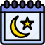 calendar, date, and, time, moon, star, symbol 