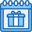 gift, calendar, time, and, date, box, present