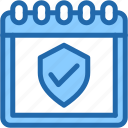 security, calendar, time, and, date, shield, safety