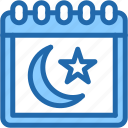 calendar, date, and, time, moon, star, symbol
