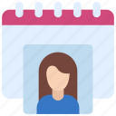 female, user, calendar, shedules, dates