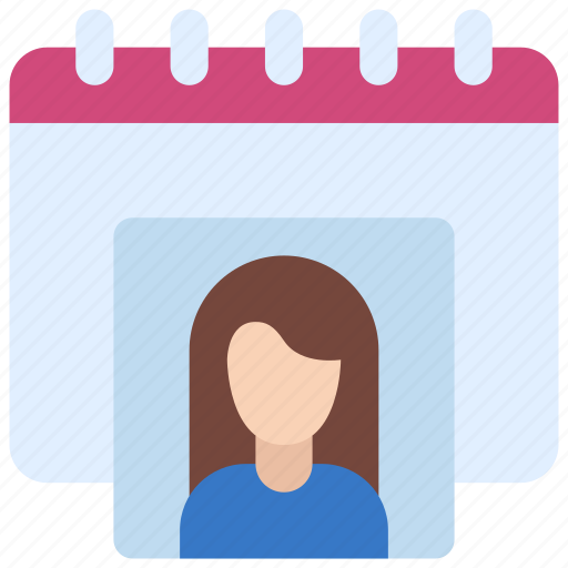 Female, user, calendar, shedules, dates icon - Download on Iconfinder