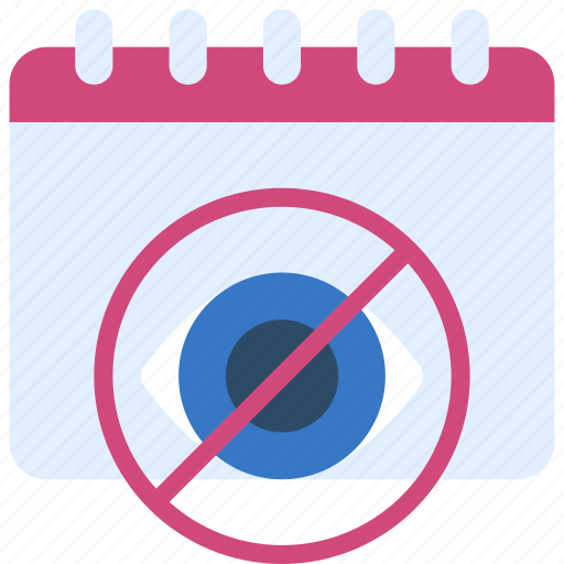 Hidden, calendar, shedules, dates icon Download on Iconfinder