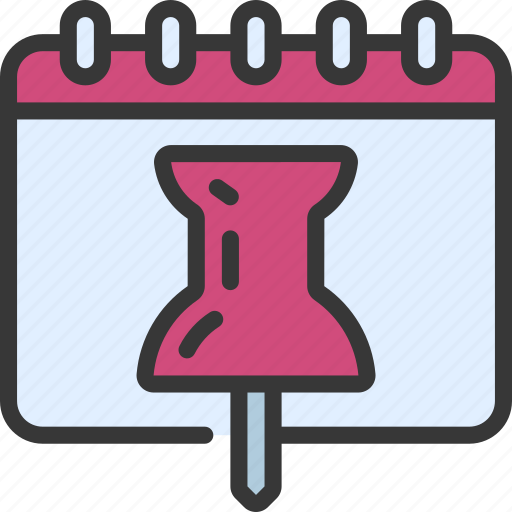 Pinned, date, shedules, dates icon - Download on Iconfinder