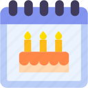 birthday, cake, calendar, time, and, date, event