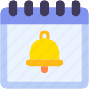 notification, calendar, time, and, date, bell, event