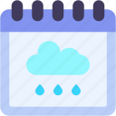 rainy, calendar, time, and, date, day, cloud