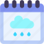 rainy, calendar, time, and, date, day, cloud 