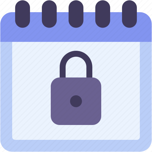 Lock, calendar, time, and, date, secure, event icon - Download on Iconfinder