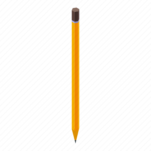 Calligraphy, pencil, isometric icon - Download on Iconfinder