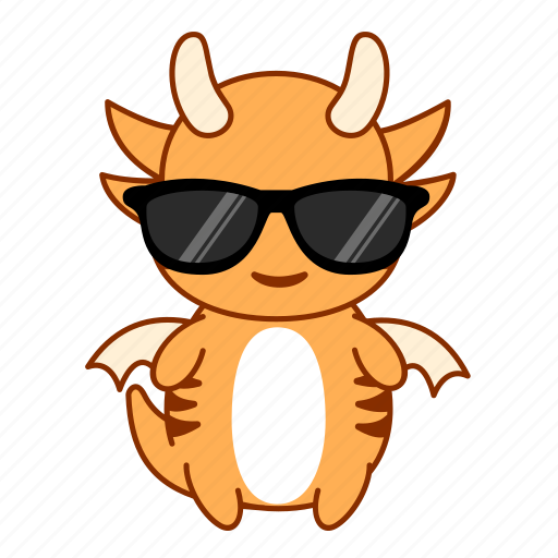 Cool, glasses, happy, smile, sticker, tigeron icon - Download on Iconfinder