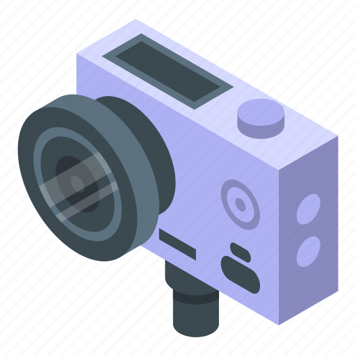 Professional, action, camera, isometric icon - Download on Iconfinder