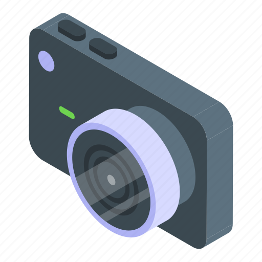 Lens, camcorder, isometric icon - Download on Iconfinder