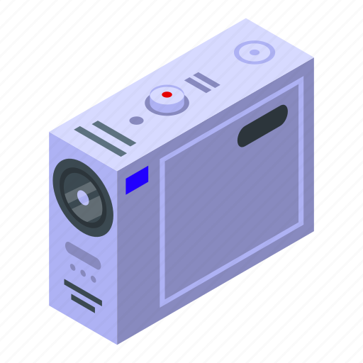 Portable, action, camera, isometric icon - Download on Iconfinder