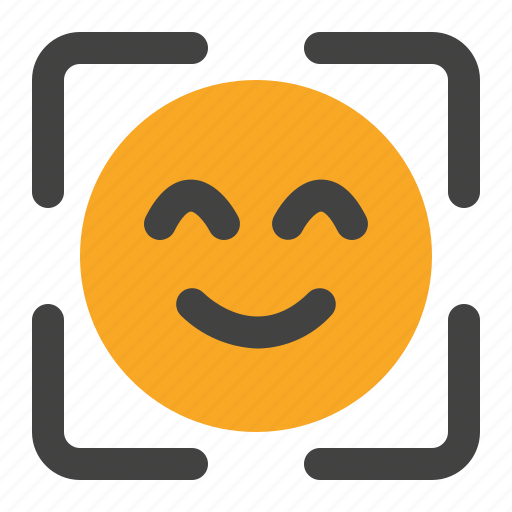 Face, detection, facial, recognition, face id, smile, emoji icon - Download on Iconfinder