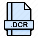 dcr, file, file extension, file format, file type