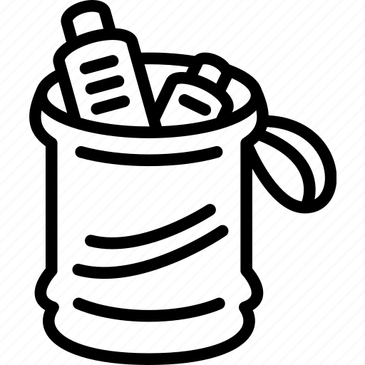 Trash, can, garbage, foldable, portable icon - Download on Iconfinder