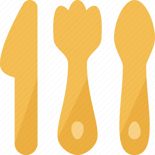 Cutlery, spoon, fork, eating, compostable icon - Download on Iconfinder
