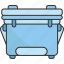 cooler, box, ice, container, camping 