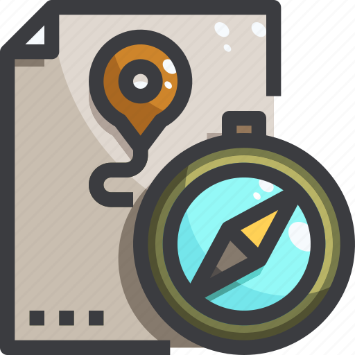 Camping, compass, equipment, map icon - Download on Iconfinder