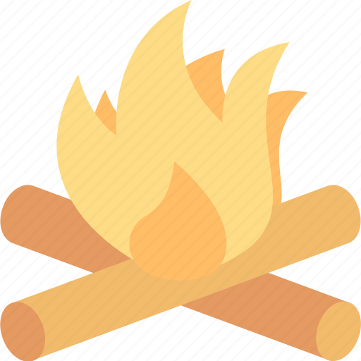 Bonfire, campfire, camping, fire, firewood, flame, wood icon - Download on Iconfinder