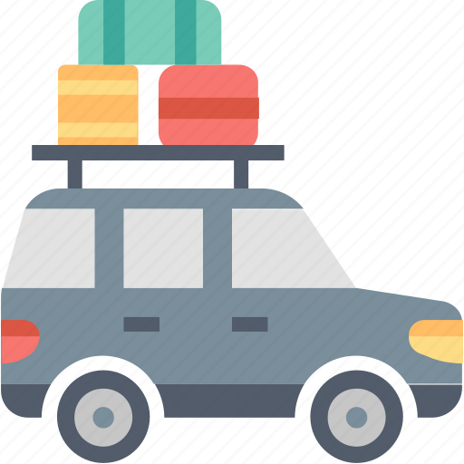 Road, trip, baggage, car, journey, transportation, travel icon - Download on Iconfinder