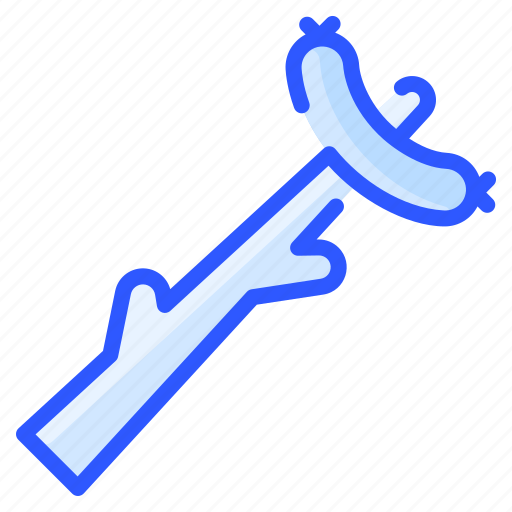 Branch, camping, food, sausage icon - Download on Iconfinder
