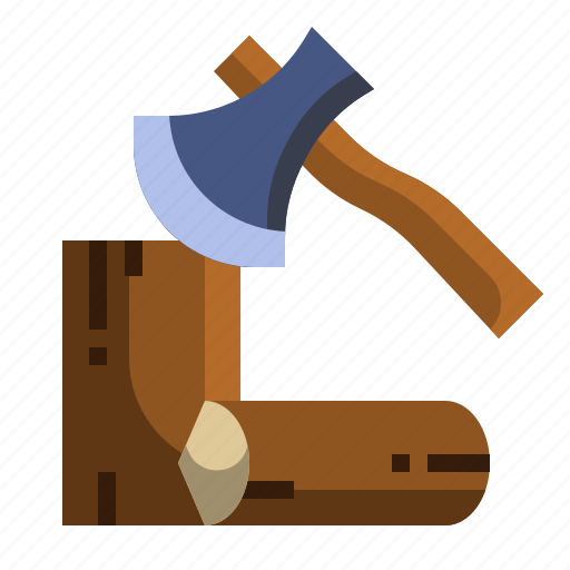 Axe, camping, outdoor, rural, tools, utensils, woodcutter icon - Download on Iconfinder
