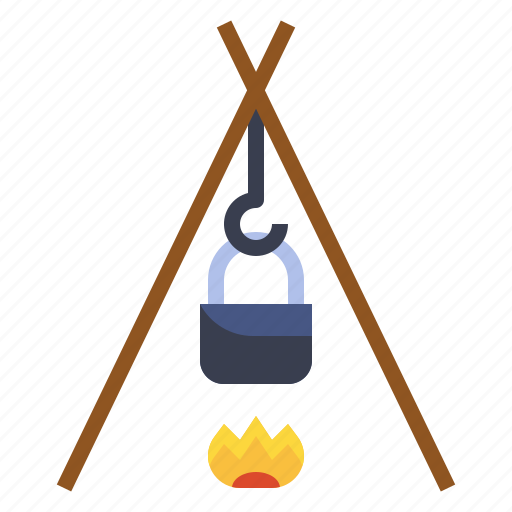 Burn, campfire, camping, fire, flame, outdoor, vacation icon - Download on Iconfinder